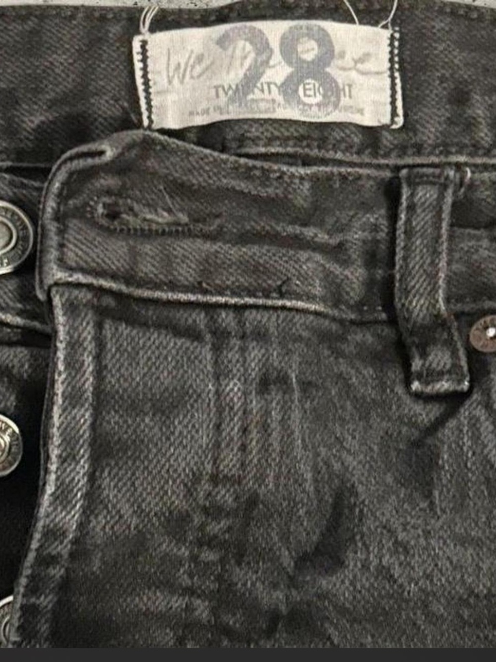 We The Free Black Distressed Jeans
